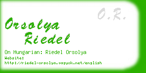 orsolya riedel business card